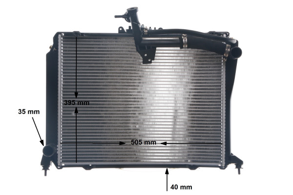 Radiator, engine cooling - CR1572000S MAHLE - 1640075010, 1640075020, 1640075060